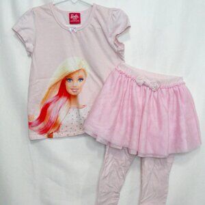 Peter Alexander Barbie Pink Pajamas 2 Piece Set Shirt & Bottoms Girls Size 6